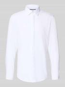 Jake*s Slim Fit Business-Hemd mit Kentkragen in Weiss, Größe 37/38