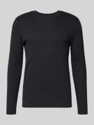 MCNEAL Longsleeve mit Strukturmuster und Rundhalsausschnitt in Black, ...