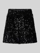 Only Regular Fit Shorts mit Paillettenbesatz Modell 'CONFIDENCE' in Bl...