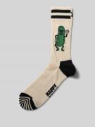 Happy Socks Socken mit geripptem Abschluss in Offwhite, Größe 41-46