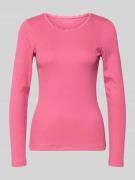 Christian Berg Woman Slim Fit Longsleeve mit Spitzenbesatz in Pink, Gr...