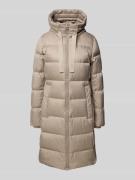 Marc O'Polo Shaped Fit Daunenmantel mit Kapuze in Stein, Größe 34