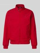 Tommy Hilfiger Relaxed Fit Blouson mit Logo-Stitching in Rot, Größe L