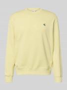Calvin Klein Jeans Sweatshirt aus reiner Baumwolle in Hellgelb, Größe ...