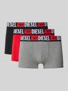Diesel Trunks mit elastischem Logo-Bund im 3er-Pack in Rot, Größe M
