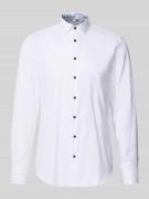 Jake*s Slim Fit Business Hemd aus Baumwolle mit Kentkragen in Weiss, G...