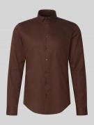 Jake*s Slim Fit Business Hemd aus Baumwolle mit Kentkragen in Mittelbr...