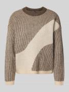 Pieces Loose Fit Strickpullover mit Allover-Muster Modell 'LINNA' in B...