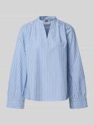 Tommy Hilfiger Relaxed Fit Langarmbluse aus reiner Baumwolle in Hellbl...