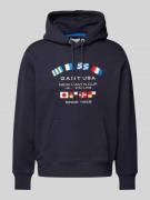 Gant Hoodie mit Label-Print in Marine, Größe XL
