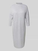 comma Knielanges Strickkleid mit Stehkragen und 3/4-Arm in Silber, Grö...