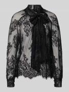 Milano Italy Blusenshirt aus Spitze in Black, Größe 42