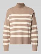 Only Regular Fit Strickpullover aus Viskose-Mix Modell 'BARI' in Sand,...
