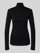 Marc O'Polo Denim Slim Fit Rollkragenpullover aus Baumwoll-Mix in Blac...