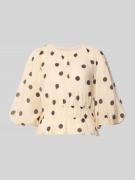 Jake*s Collection Blusenshirt mit Rundhalsausschnitt in Ecru, Größe 34