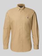Polo Ralph Lauren Freizeithemd mit Knopfleiste in Beige, Größe L