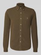 Polo Ralph Lauren Freizeithemd mit Knopfleiste in Oliv, Größe L