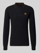 PME Legend Strickpullover mit Polokragen in Black, Größe L