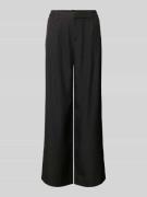 Gina Tricot Wide Fit Stoffhose mit Bundfalten in Black, Größe L