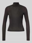 Scotch & Soda Longsleeve mit Rollkragen und Label-Stitching in Black, ...