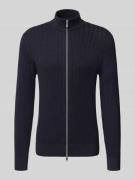 Christian Berg Men Strickjacke mit Reißverschluss in Marine, Größe 3XL