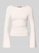 Gina Tricot Longsleeve mit Raffungen in Hellrosa, Größe L