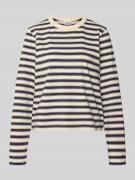 JAKE*S STUDIO WOMAN Longsleeve mit geripptem Rundhalsausschnitt in Mar...