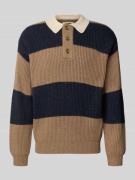 WOODBIRD Poloshirt mit gerippten Abschlüssen Modell 'Lotu' in Marine, ...