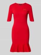 ARMANI EXCHANGE Knielanges Kleid aus Viskose-Mix mit Label-Stitching i...