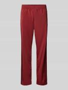 adidas Originals Sweatpants mit Logo-Stitching in Dunkelrot, Größe L