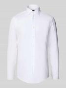 BOSS Slim Fit Businesshemd aus Baumwoll-Mix Modell 'HANK' in Weiss, Gr...