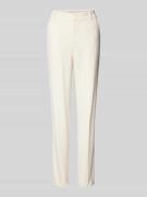 Oui Straight Leg Anzughose mit Eingrifftaschen in Ecru, Größe 42