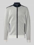 bugatti Sweatjacke mit Stehkragen in Ecru, Größe L