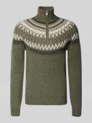 MCNEAL Regular Fit Strickpullover aus Woll-Mix in Dunkelgruen Melange,...