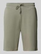 Tommy Hilfiger Regular Fit Sweatshorts aus Baumwoll-Mix in Khaki, Größ...