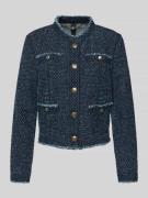 Marc Cain Regular Fit Blazer mit Stehkragen und Knopfleiste in Marine ...