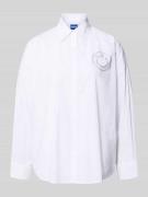 Hugo Blue Oversized Hemdbluse aus reiner Baumwolle Modell 'EDAFNE_B' i...
