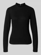 OPUS Longsleeve mit Stehkragen Modell 'Sanba' in Black, Größe 36