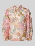 Rich & Royal Blusenshirt aus Baumwoll-Seiden-Mix in Rosa, Größe 42