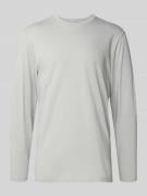 RAGMAN Longsleeve mit geripptem Rundhalsausschnitt in Stein, Größe L