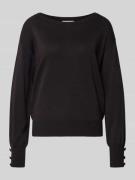 B.Young Strickpullover mit Zierknöpfen Modell 'MOBBE' in Black, Größe ...