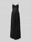 Hey Kyla Schimmerndes Abendkleid mit Spaghettiträgern in Black, Größe ...