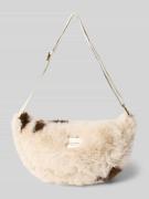 STUDIO NOOS Shoulder Bag mit Kunstfellbesatz in Offwhite, Größe 1