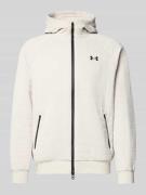 Under Armour Sweatjacke mit Reißverschluss in Offwhite, Größe M