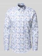 Jake*s Slim Fit Business Hemd aus Baumwolle mit Kentkragen in Weiss, G...