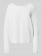 Rich & Royal Schimmernder Strickpullover aus Woll-Mix in Silber, Größe...