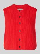 Marc O'Polo Regular Fit Strickweste aus Woll-Mix in Hellrot, Größe L