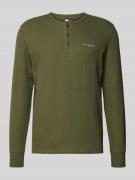 Tommy Jeans Regular Fit Langarmshirt aus reiner Baumwolle in Oliv, Grö...