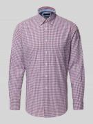 Christian Berg Men Freizeithemd mit Knopfleiste in Dunkelrot, Größe 3X...