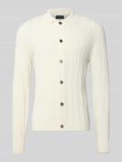 Christian Berg Men Strickjacke mit Knopfleiste in Offwhite, Größe 3XL